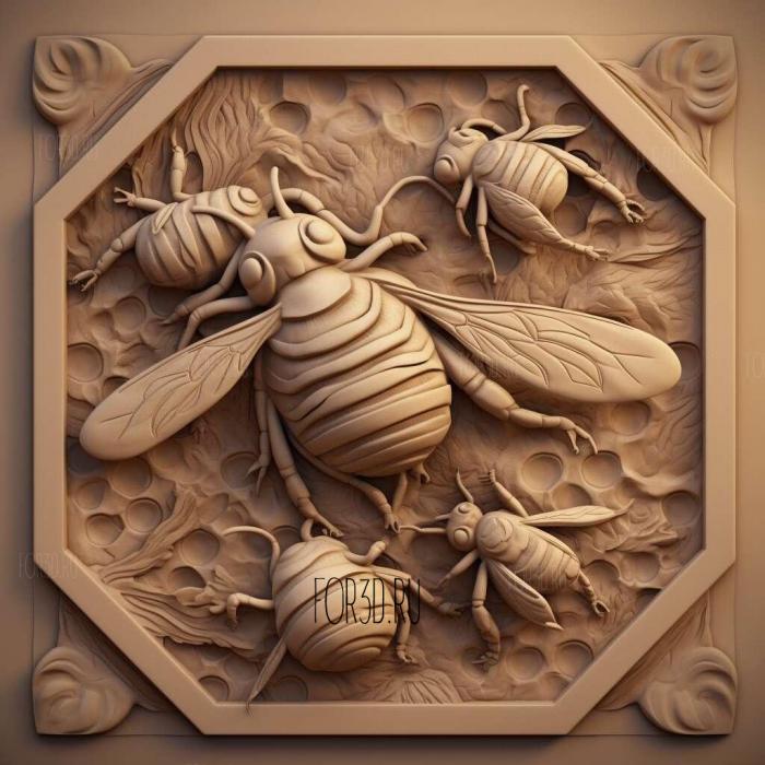 Bee Movie 3 stl model for CNC